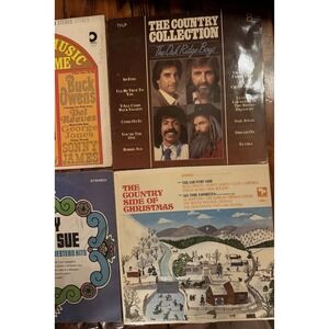 VTG Country Record lot- Hank Williams, Oak Ridge Boys, Christmas, Boy Named Sue